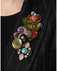 Dolce & Gabbana ColorBlock Blazer Jacket Women Multicolor Coats