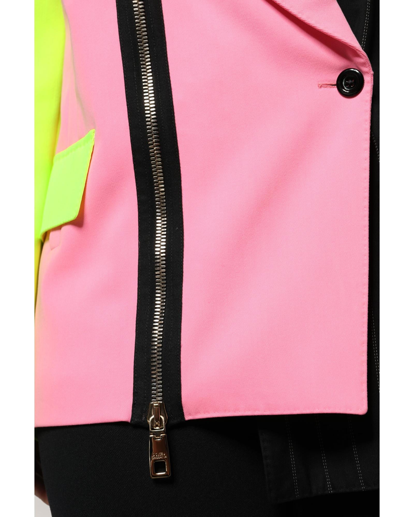 Dolce & Gabbana ColorBlock Blazer Jacket Women Multicolor Coats
