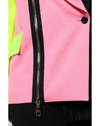 Dolce & Gabbana ColorBlock Blazer Jacket Women Multicolor Coats