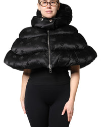 Dolce & Gabbana Hooded Puffer Jacket Women Black Coats 6 Black