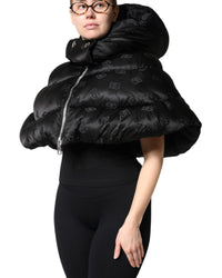 Dolce & Gabbana Hooded Puffer Jacket Women Black Coats