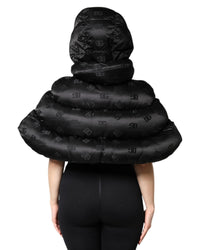 Dolce & Gabbana Hooded Puffer Jacket Women Black Coats