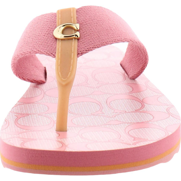 Zoe Webbed Womens Thong Slip On Flip-Flops