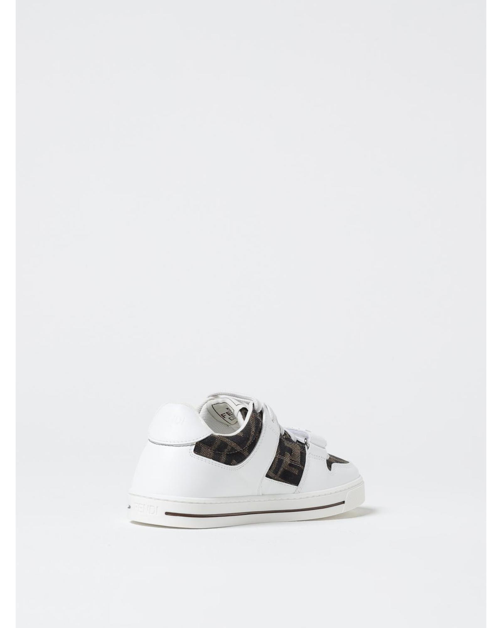 Fendi Match FF Motif Sneakers Kids Tobacco