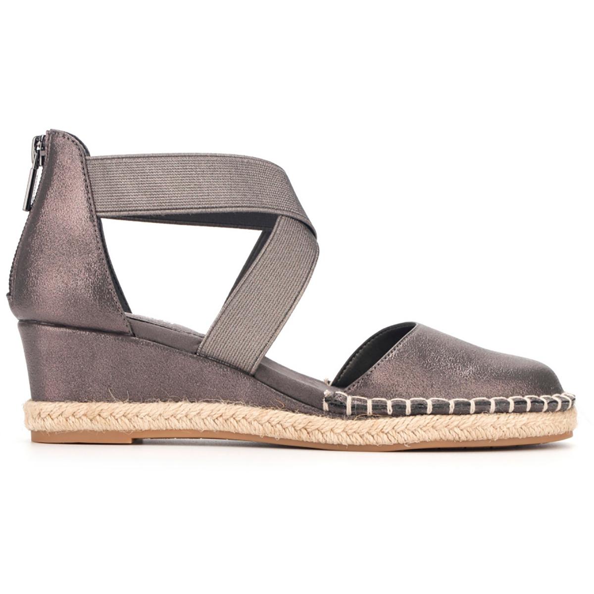 Clo X Band Womens Faux Leather Strappy Espadrilles