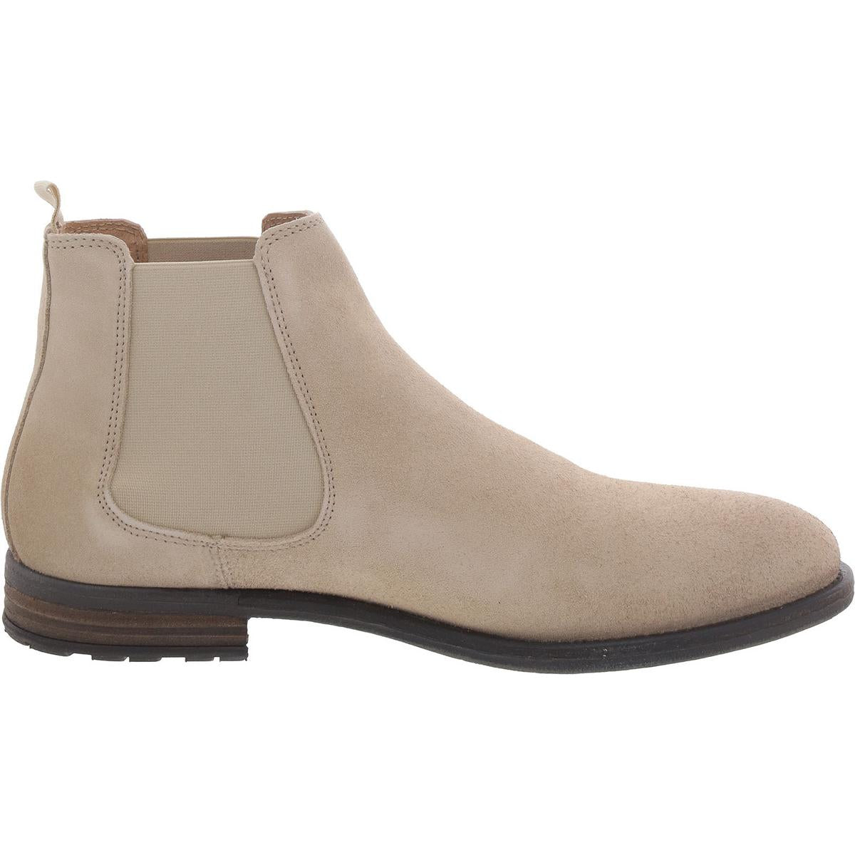 Mens Suede Pull On Chelsea Boots
