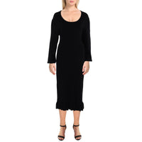 Womens Space Dye Midi Sweaterdress