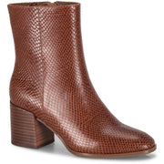 Norra Womens Snake Print Embossed Ankle Boots