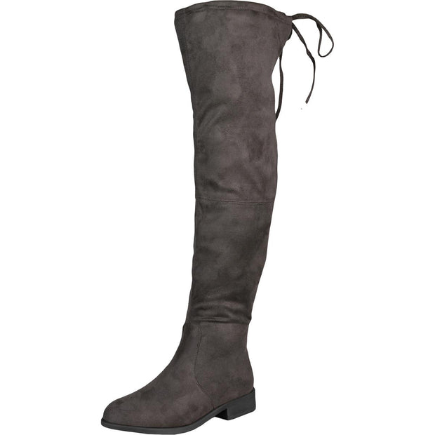 Mount Womens Faux Suede Wide Calf Over-The-Knee Boots
