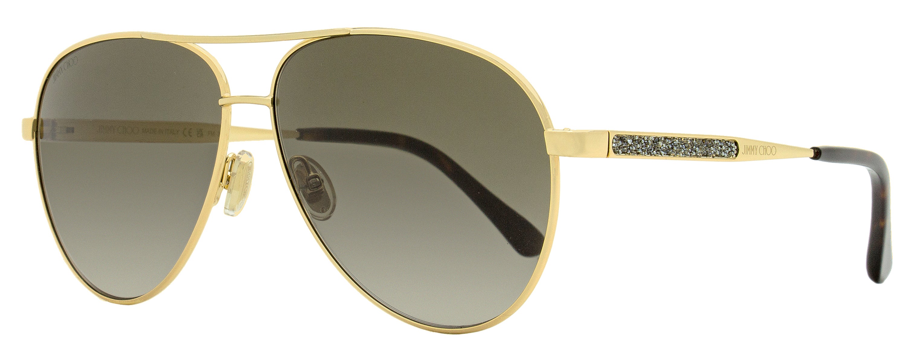 Jimmy Choo Pilot Sunglasses Jimena 06JHA Gold/Havana 60mm Gold Havana