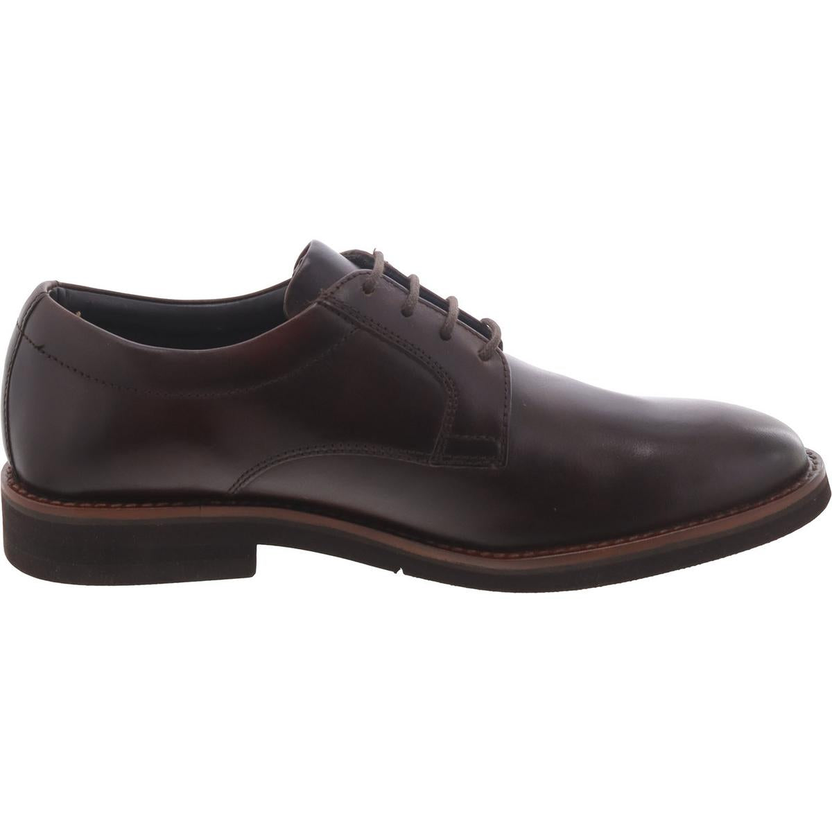 Sadio Mens Leather Lace-Up Derby Shoes