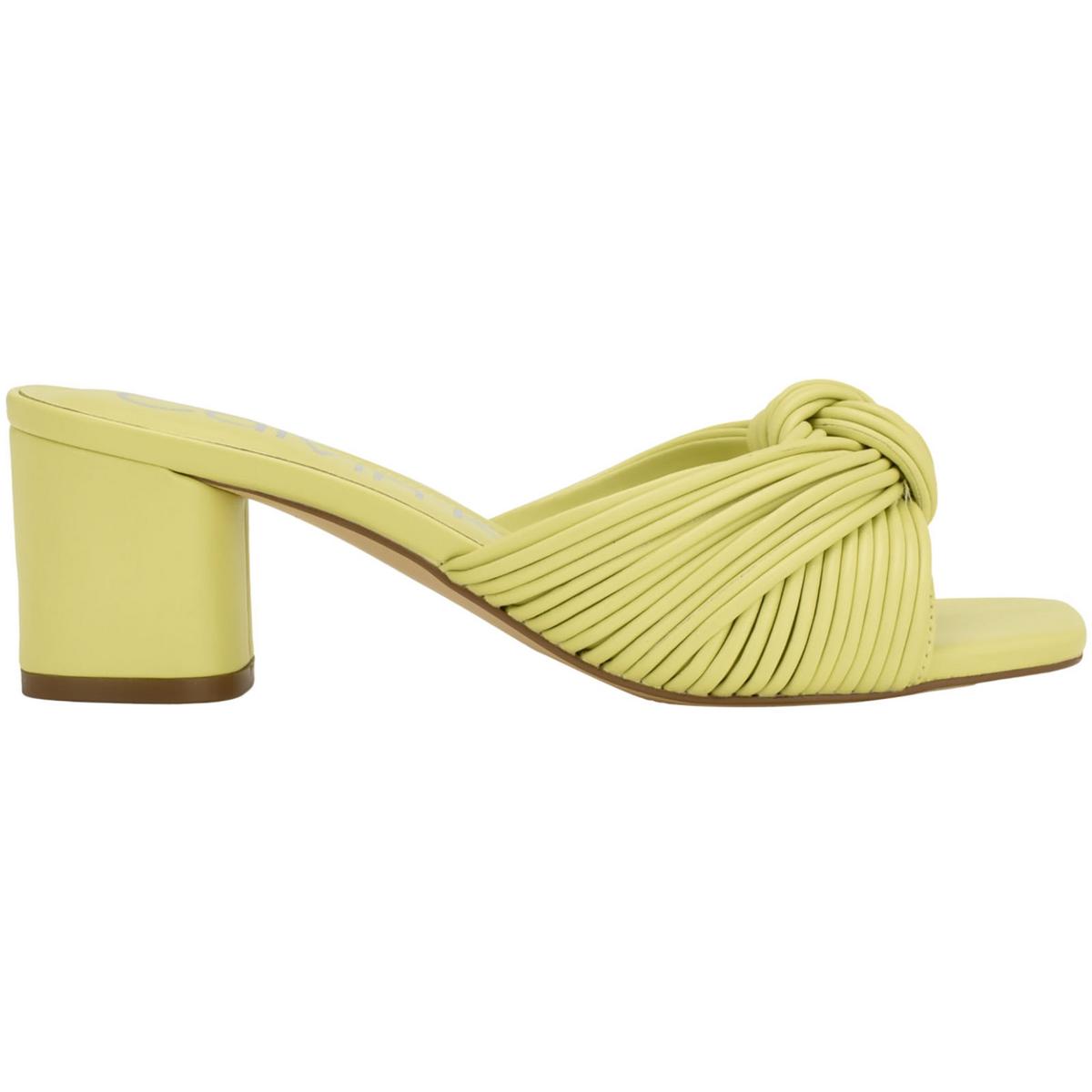 Beanca Womens Faux Leather Slip-On Strappy Sandals