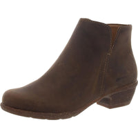 Wilrose Frost Womens Leather Zip Up Ankle Boots Tan Leather