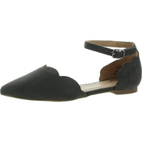 Lana Womens Faux Suede D'Orsay Ankle Strap 11 Medium Grey