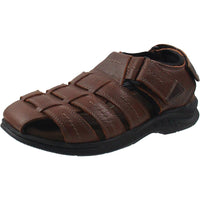 Mens Woven Leather Fisherman Sandals 7 Medium Brown