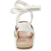Emelie Womens Lace-Up Faux Suede Flat Sandals