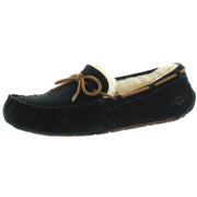 Dakota Womens Suede Shearling Lined Moccasin Slippers