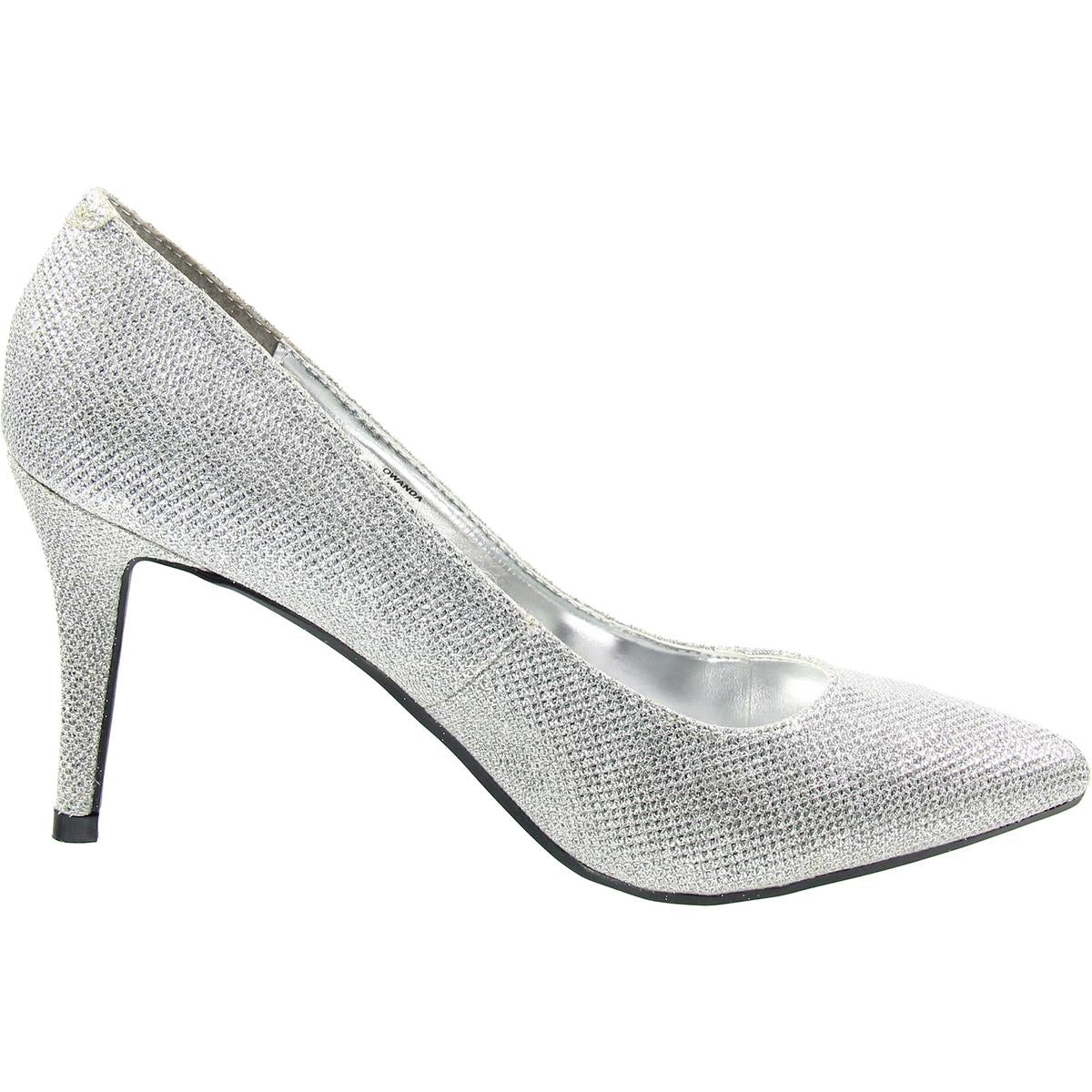 Owanda Womens Faux Leather Dress Heels