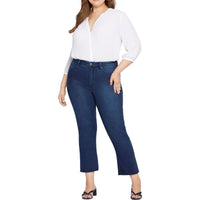 Plus Womens Denim Cotton Bootcut Jeans