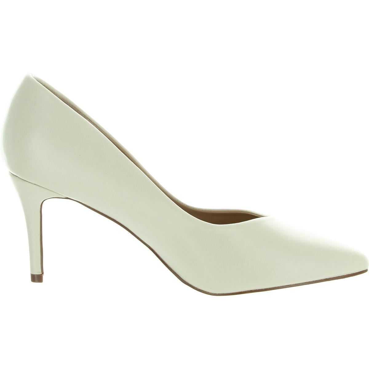 Womens Solid Faux Leather Pumps
