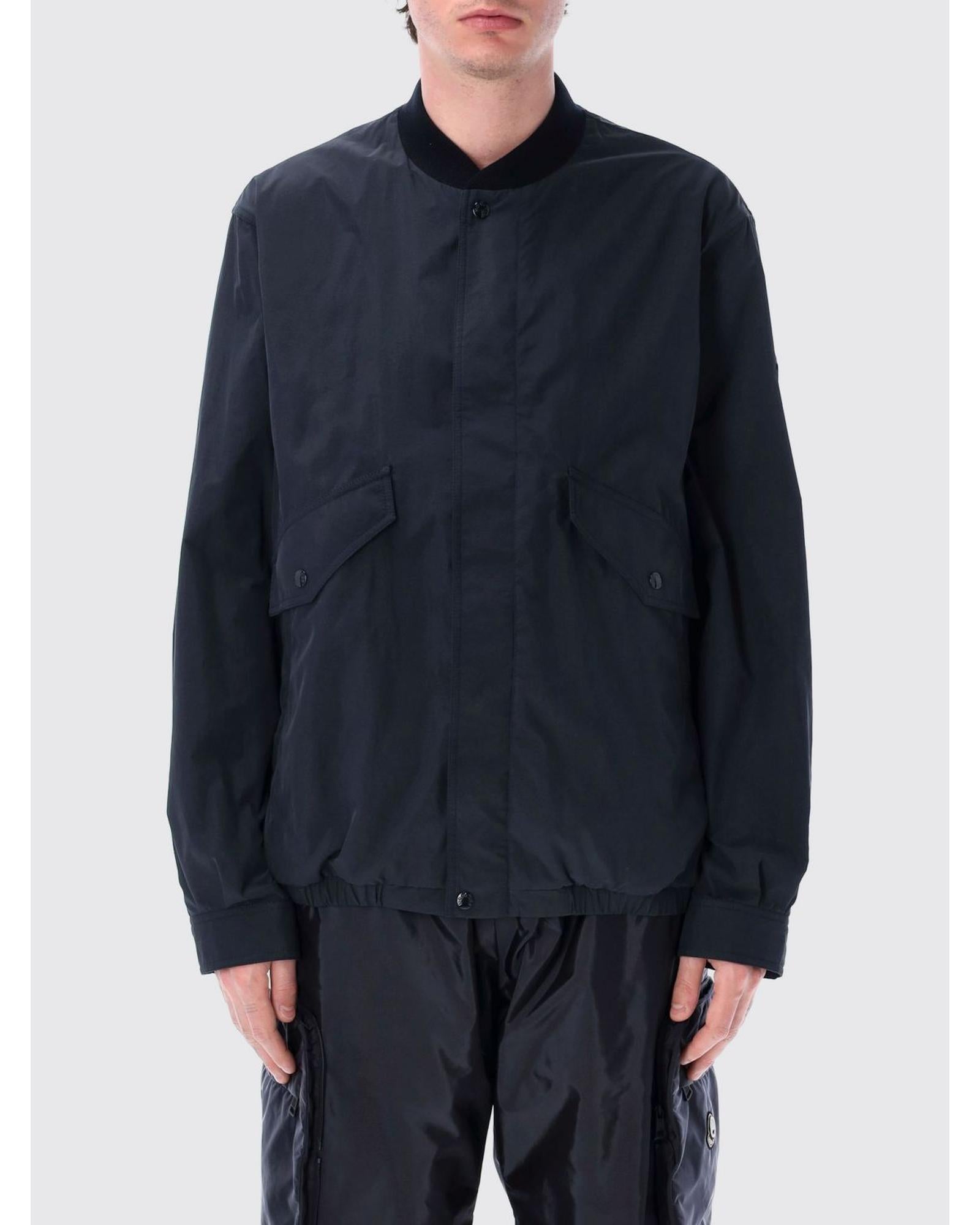 Moncler Lightweight Bomber Jacket Men Blue Coats