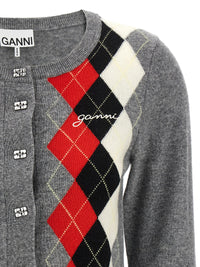 Ganni Women 'Grey Check' Cardigan