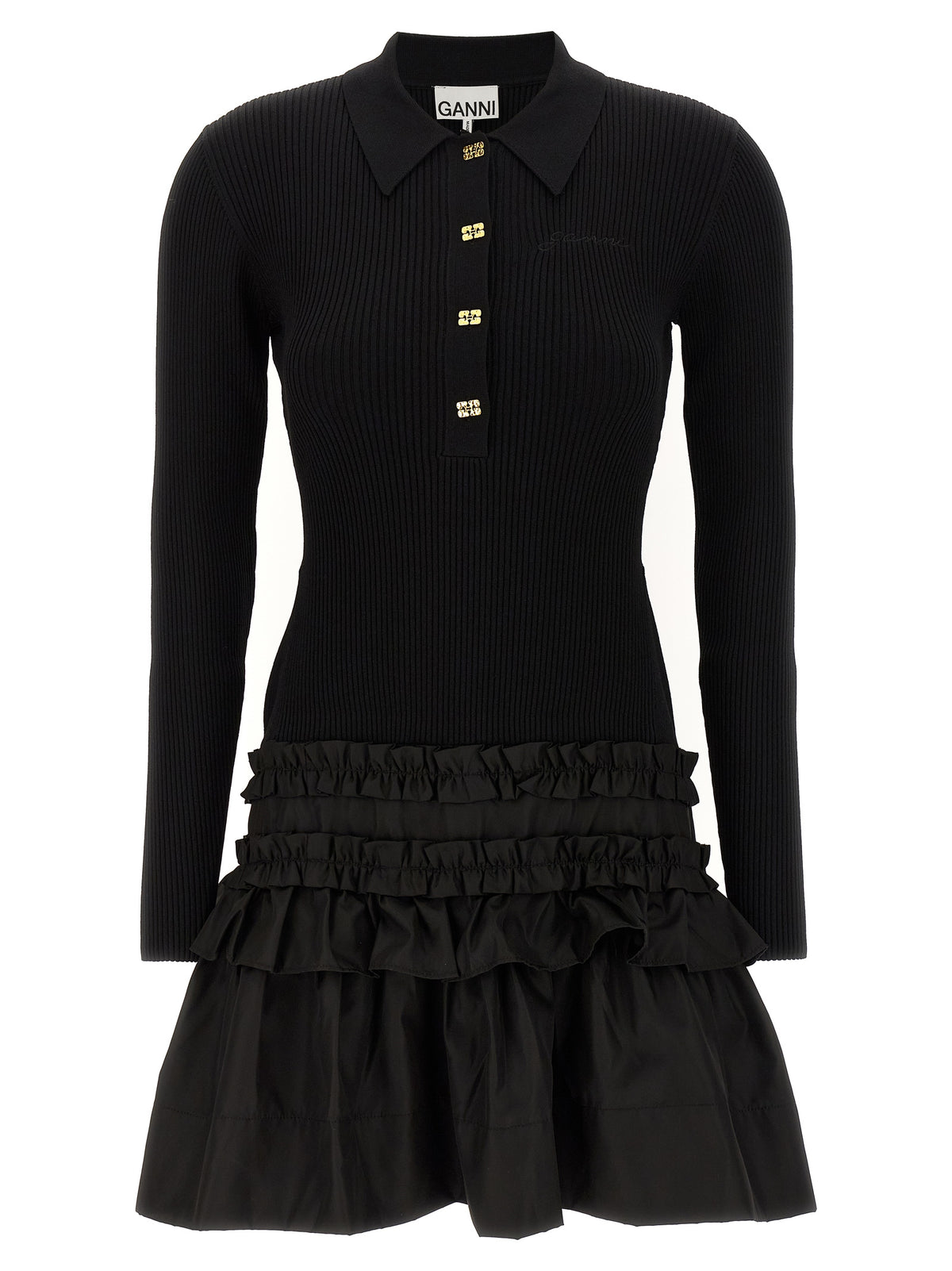 Ganni Women 'Melange Rib Knit Mini' Dress
