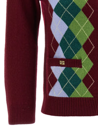 GANNI Ganni Women 'Burgundy Check' Cardigan