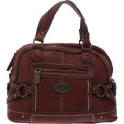 Kinnewick Midi Womens Faux Leather Convertible Satchel Handbag