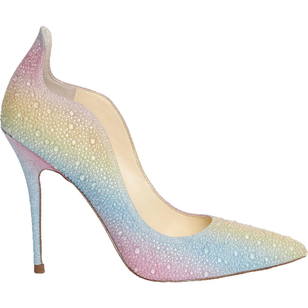 Wayva Womens Rhinestone Pointed Toe Heels
