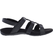 Amber Womens Faux Leather Wedge T-Strap Sandals