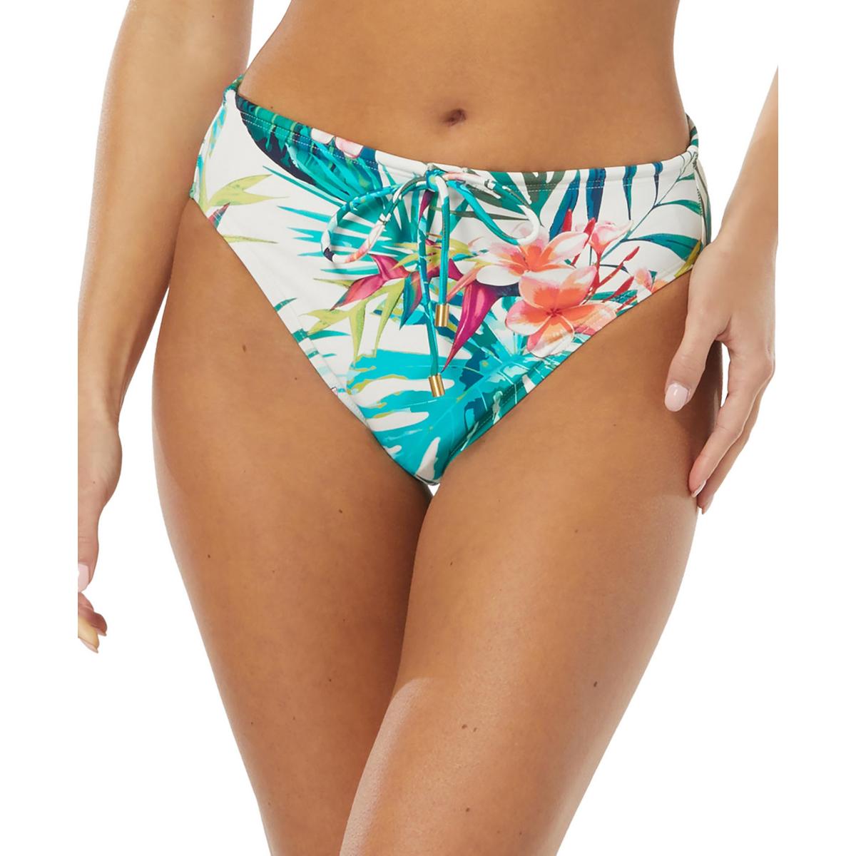 Womens Printed High-Leg Swim Bottom Separates