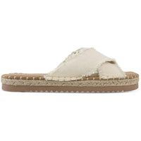 Kelt Womens Canvas Criss-Cross Slide Sandals