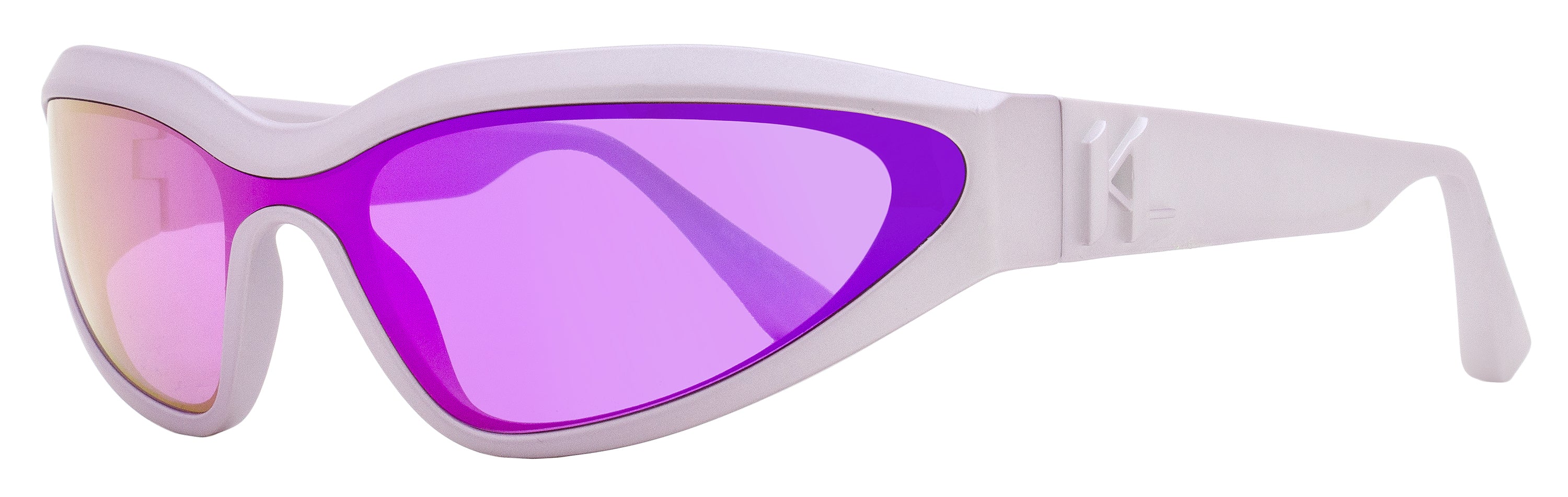 Karl Lagerfeld Narrow Shield Sunglasses KL6128S 516 Metallic Lilac 69mm Metallic Lilac