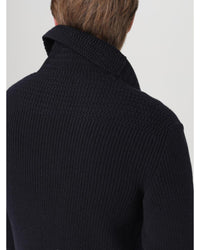 Tom Ford Shawl Collar Wool Cardigan Men Blue