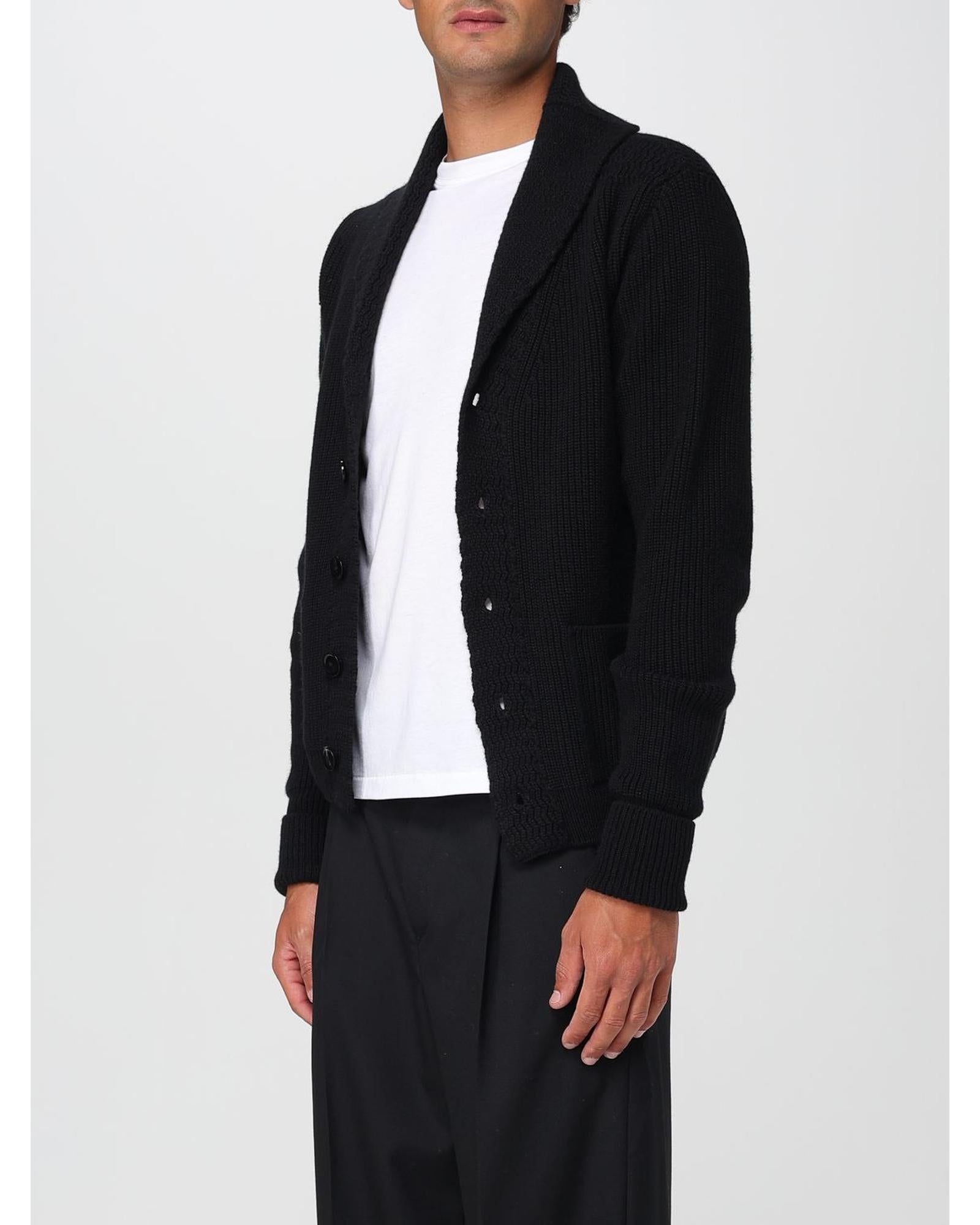 Tom Ford Knit Cardigan Shawl Collar Men Black