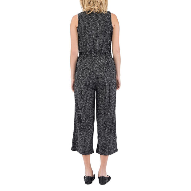 Devin Womens Ribbed Wide Leg Jumpsuit