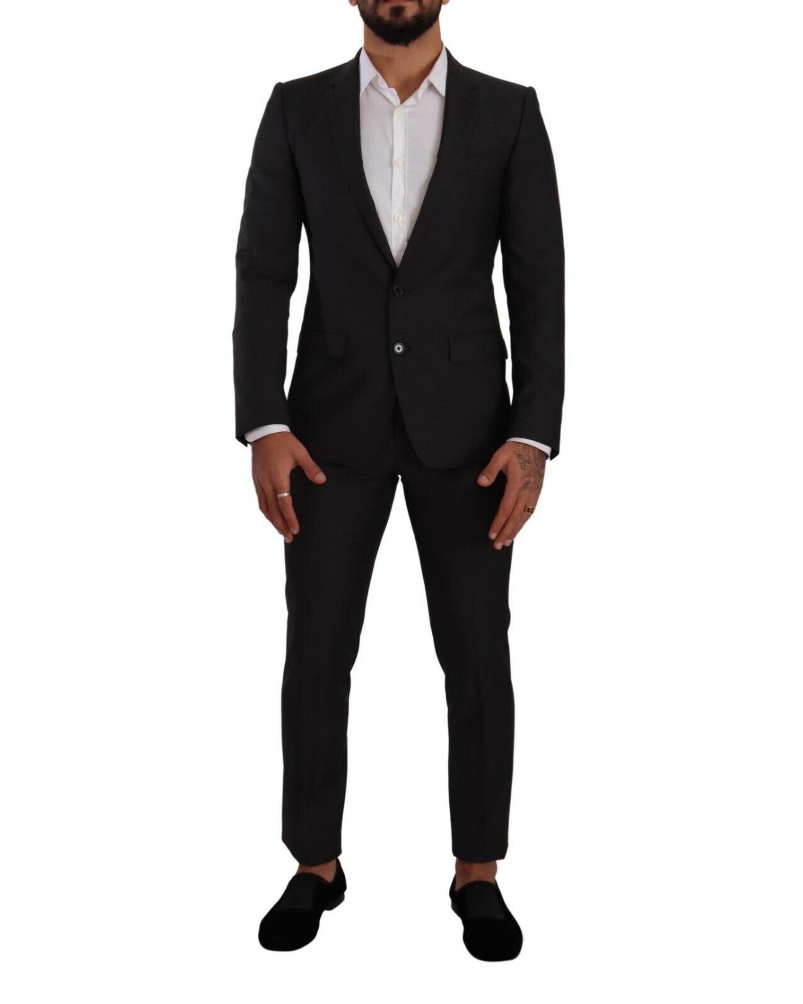 Dolce & Gabbana Men's Classic Fit Suit - Black 46r Black