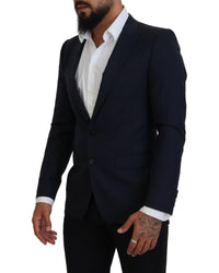 Dolce & Gabbana Men's Navy Classic Fit Single-Breasted Blazer