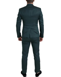 Dolce & Gabbana Green Patterned Suit for Men