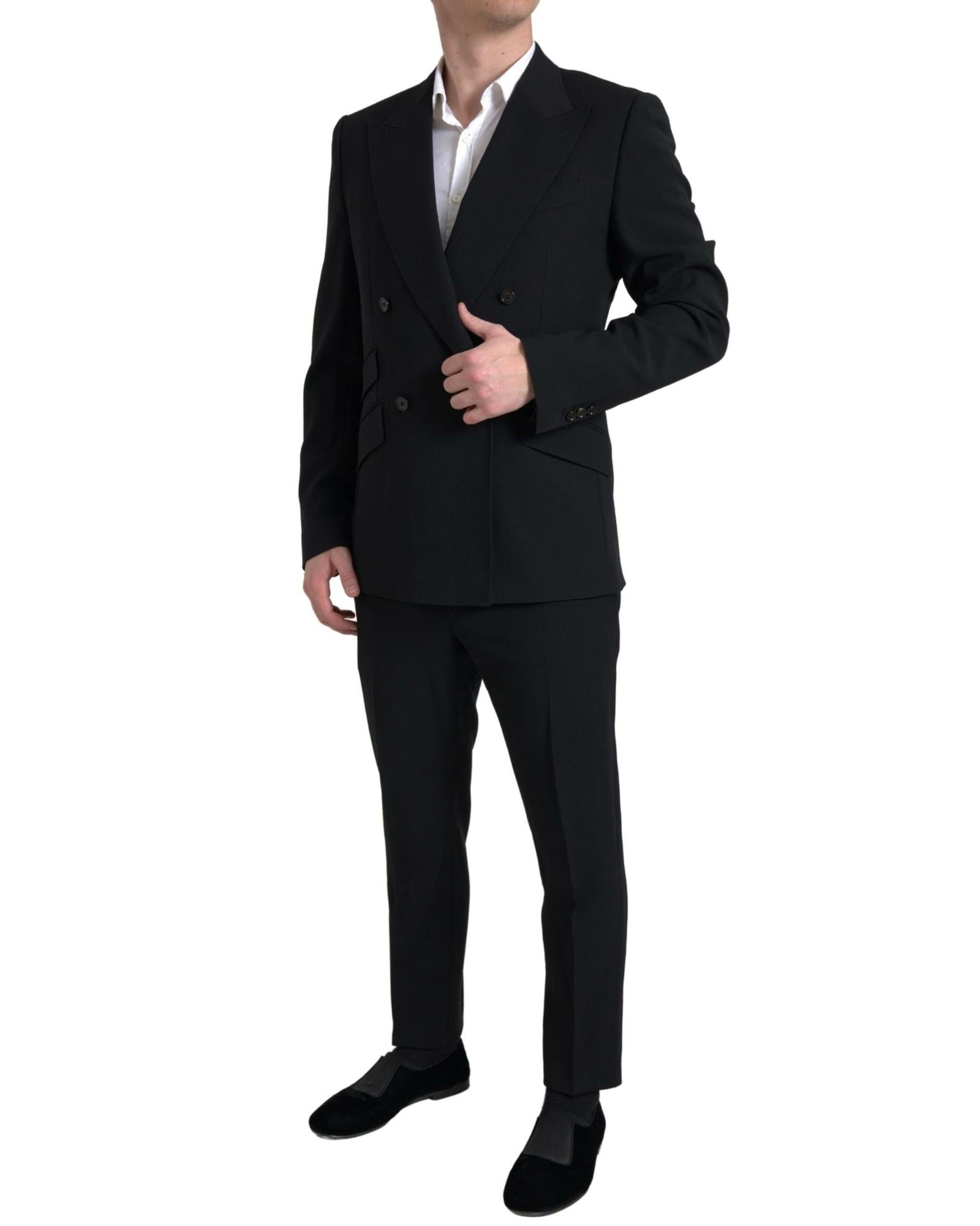 Dolce & Gabbana  Men's Double Breasted Blazer Black