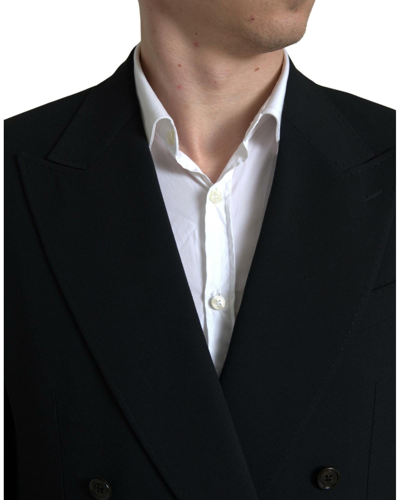 Dolce & Gabbana  Men's Double Breasted Blazer Black