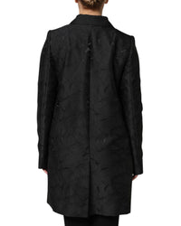 Dolce & Gabbana Floral Brocade Coat Women Black Jackets & Coats