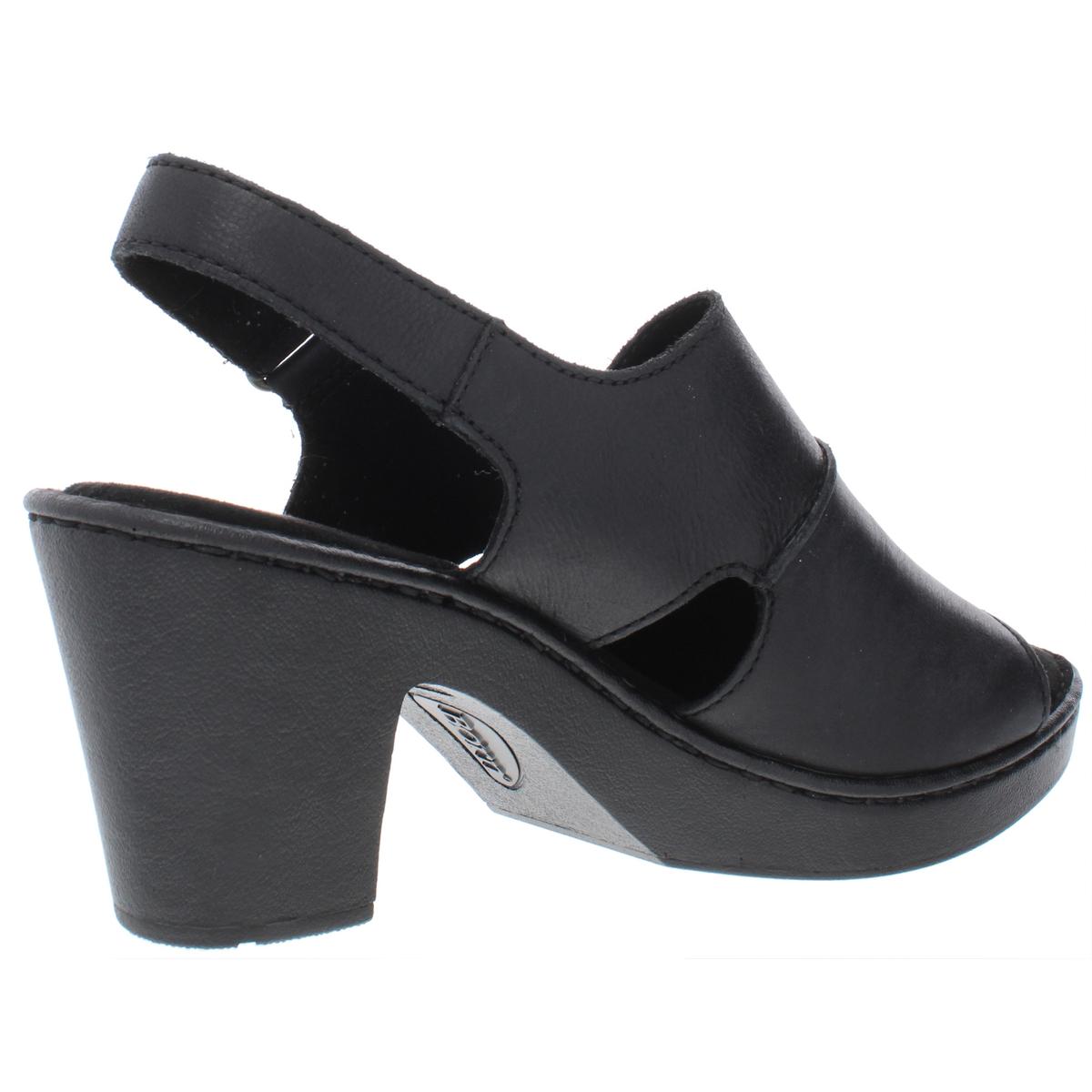 Wekiva Womens Leather Peep Toe Heel Sandals