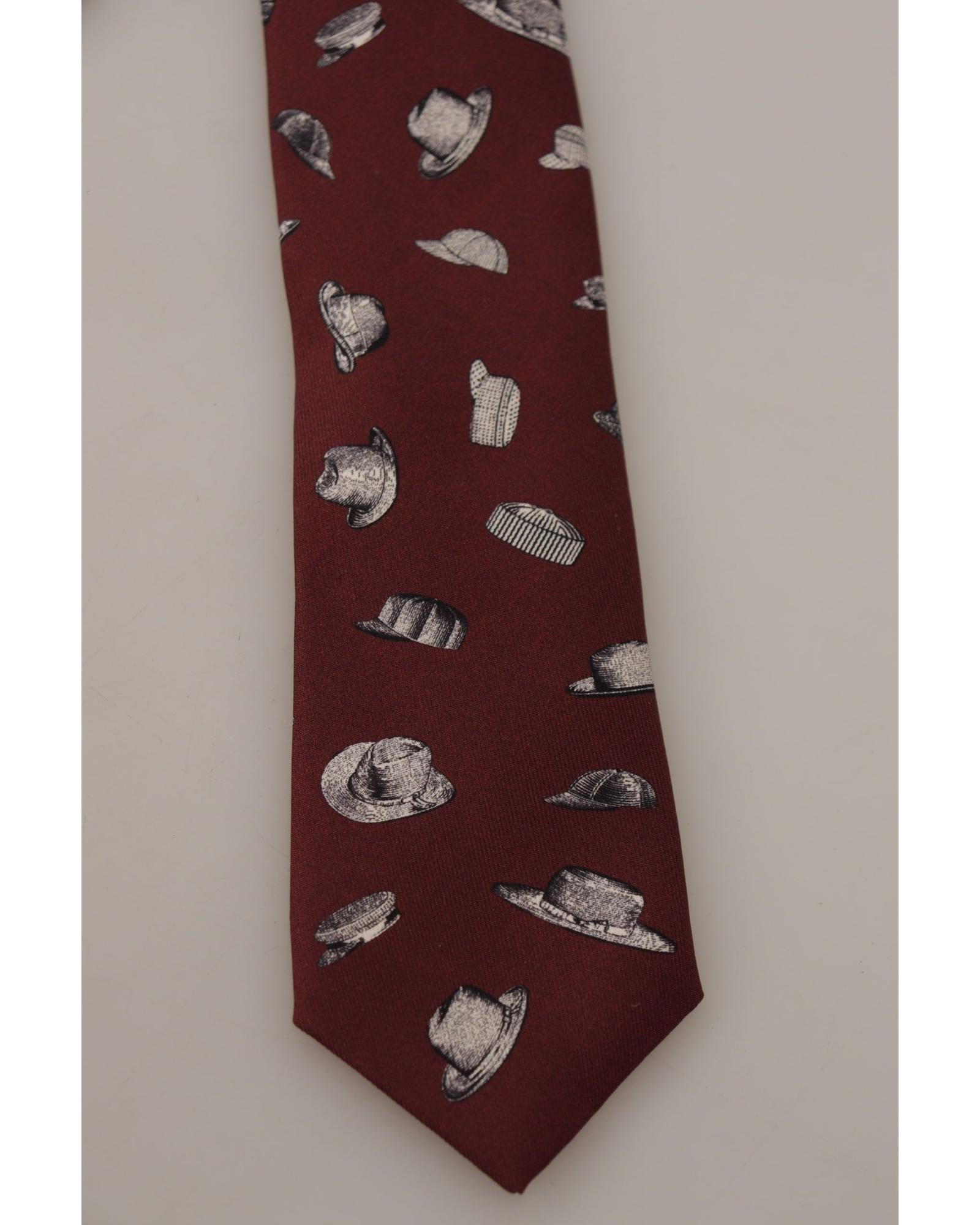 Dolce & Gabbana Hat Print Tie KRA3191