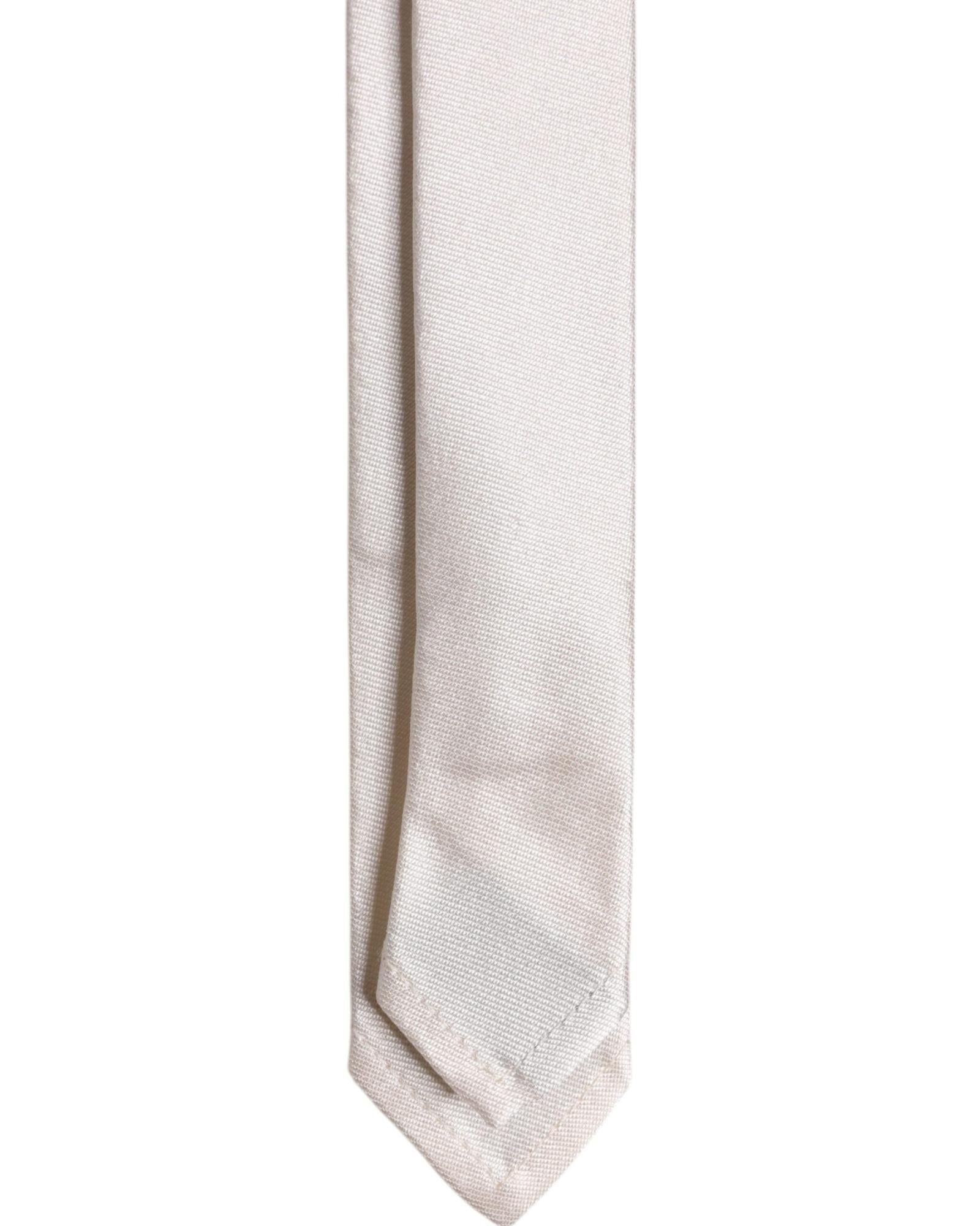 Dolce & Gabbana Silk Necktie Classic Design Men White Ties