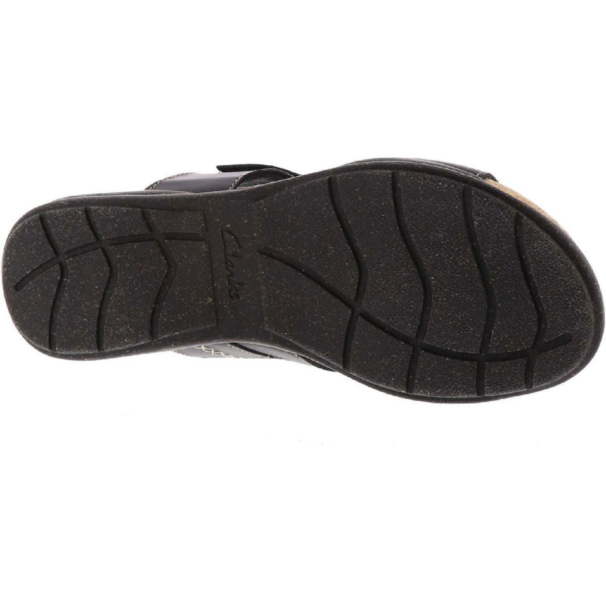 Roseville Bay Womens Leather Adjustable Slide Sandals