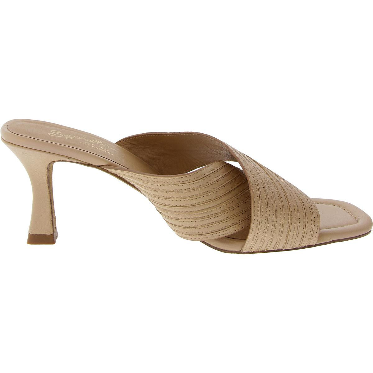 Womens Criss-Cross Manmade Kitten Heels
