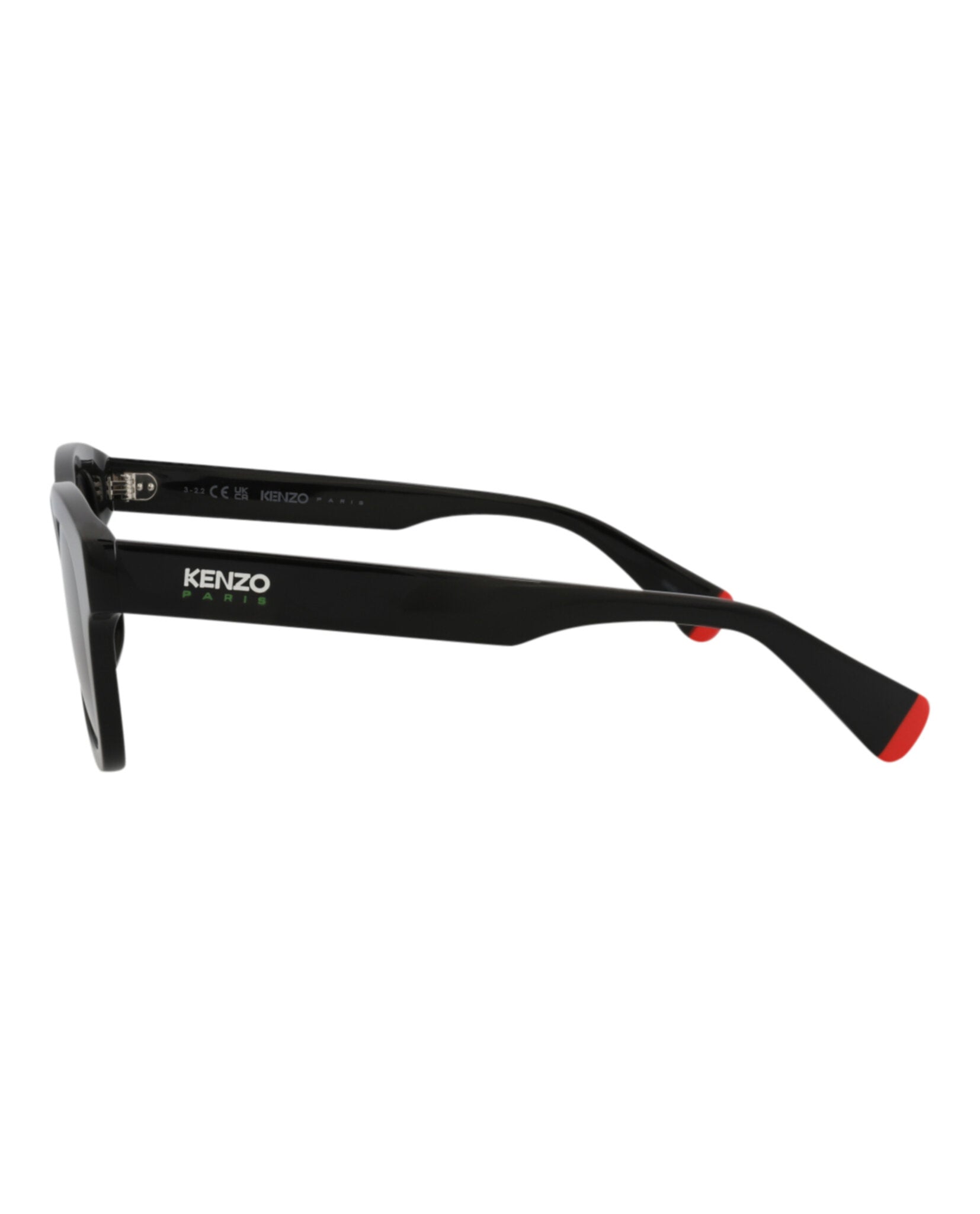 Kenzo Mens Square/Rectangle Black Black Smoke Fashion Designer Eyewear