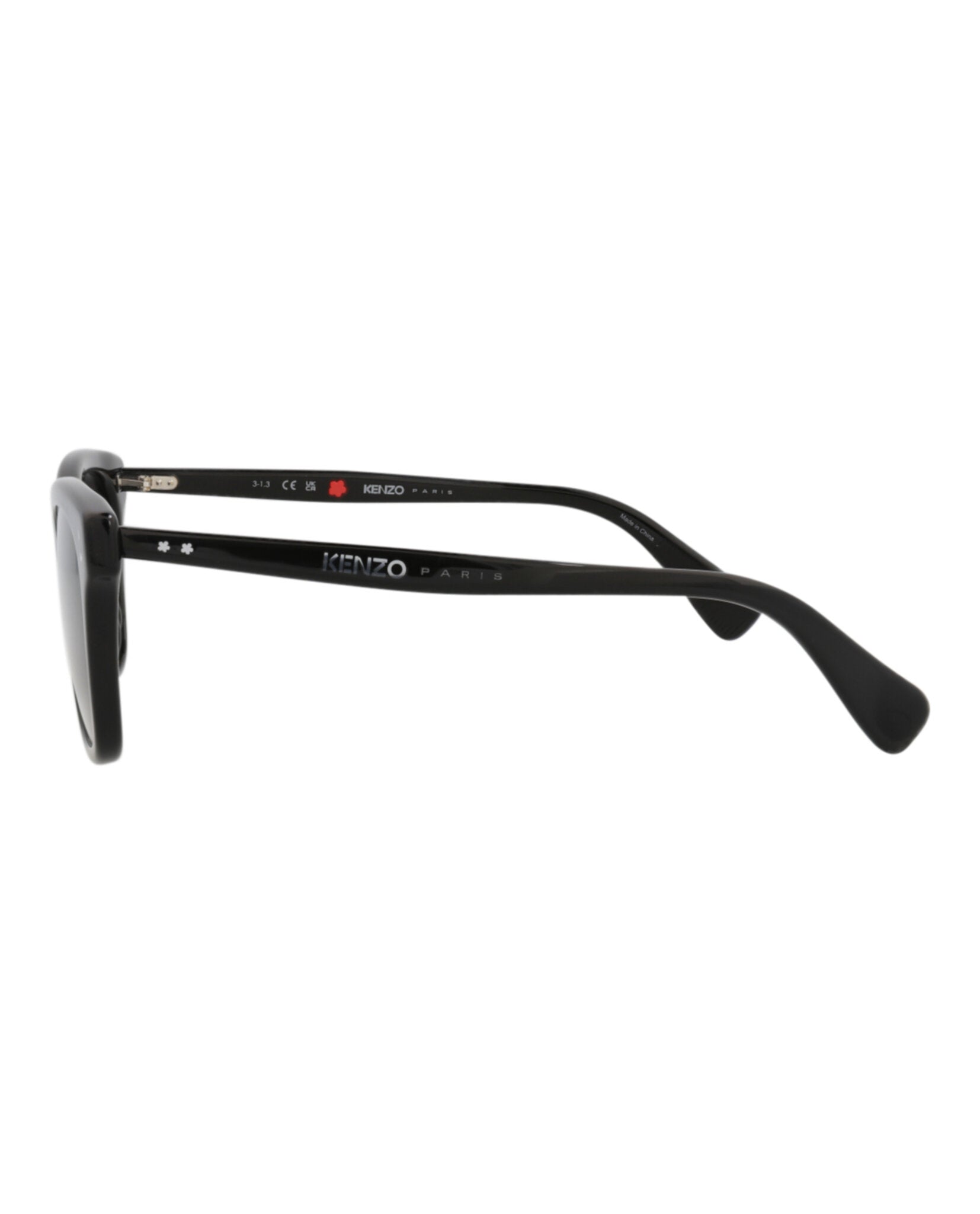 Kenzo Womens Square/Rectangle Black Black Smoke Fashion Designer Eyewear